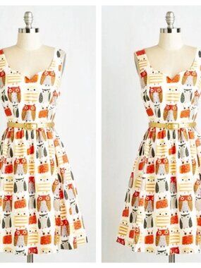 Modcloth Bea and Dot Owl Dress